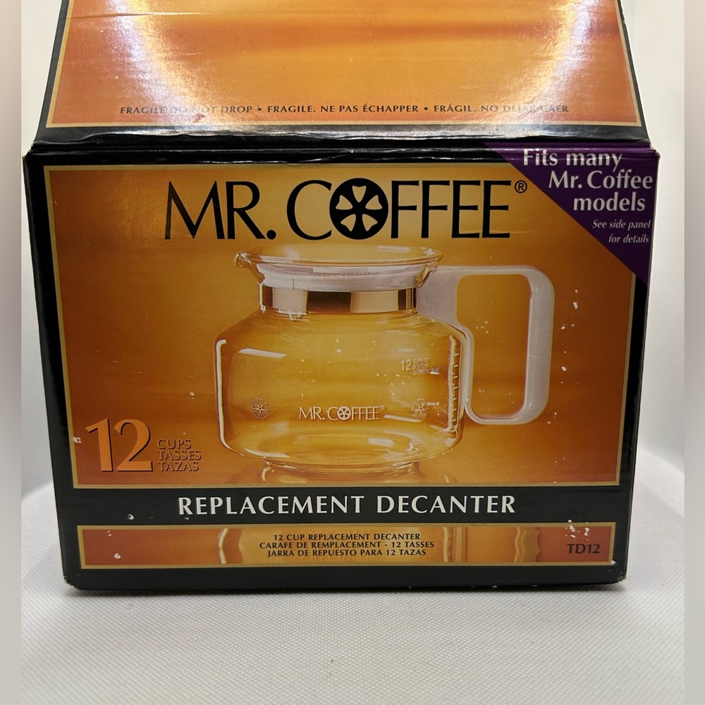 Mr. Coffee Replacement Decanter Pot TD-12 White fits TR12 TRX20 SRX20 Open Box
